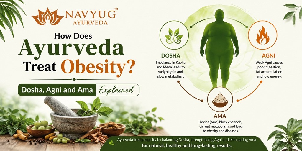 How Does Ayurveda Treat Obesity? Dosha, Agni and Ama explained with Ayurvedic concepts for weight management.