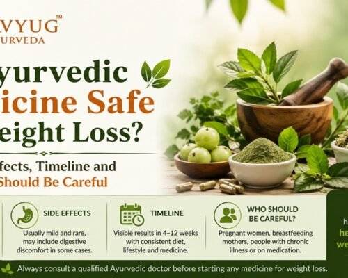 Is Ayurvedic medicine safe for weight loss? Information on side effects, weight loss timeline, safety precautions, and who should be careful.